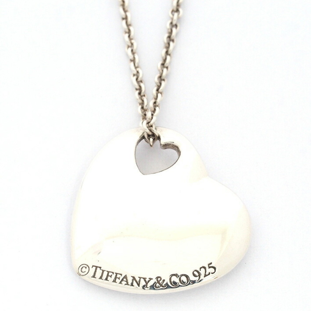 Tiffany heart motif silver pendant